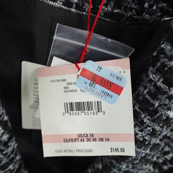 Anne Klein Women's Cropped Tweed Blazer Size 10 - Picture 6 of 13